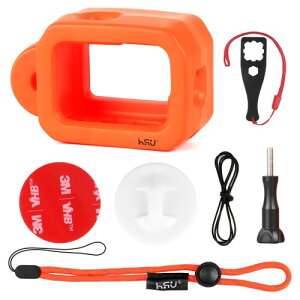 HSU ������ gopro �t���[�e�B���O�P�[�X ���� �A�N�Z�T���[ �I�����W�t���[�g�P�[�X �S�[�v���ی�P�[�X �_�C�r���O�p�t���[�e�B���O�v���e�N�g�J�o�[ ���v�h�~ GoPro Hero13/ 12/11/10/9 �A�N�Z