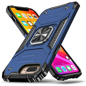 GTUJWN iPhone8 Plus 用 ケース/iPhone7 Plus 用 ケース リング付き 耐衝撃 TPU 車載対応ホルダー対応 スマホケース PC スタンド機能 薄型 軽量 アイフォン8 Plus用 カバー カメラ保護 衝撃吸収 指紋防