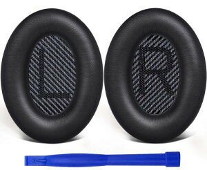 SoloWIT �C���[�p�b�h �C���[�N�b�V���� �����p Bose QuietComfort 35 & 35ii(QC35 & QC35ii)�ɑΉ� �w�b�h�t�H���ɓK�p �w�b�h�z���p�b�h �Չ� �\�t�g���U�[ �����x�t�H�[�� (�u���b�N)