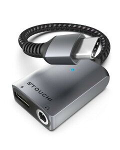 USB Type C to 3.5mm CzϊA_v^[ Stouchi 2in1 DAC 24bit/96kHz Hi-Fi 30W[dPD/QCΉ L ϋvґgiCP[u A~ ^CvCCzϊP[u 