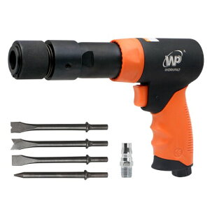 WP WORKPAD エアーハンマー エアーツール クイックリテイナー付き チゼル4本 WP01125 斫り 剥がし 錆落とし 切断など用