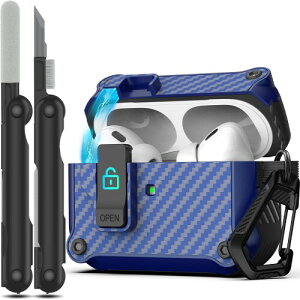 RFUNGUANGO AirPods Pro �� 2 ����/�� 1 ����P�[�X�J�o�[�A���S�ȃ��b�N�N���b�v�t�������|�b�v�A�b�v�J�[�{���t�@�C�o�[�P�[�X�A�t���{�f�B�ϏՌ��n�[�h�V�F���ی�P�[�X AirPods Pro (2023/2022/2