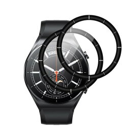 SeNool Xiaomi Watch S1 対応 フィルム 2枚 柔らかいガラス素材 ガラスフィルム 3D全面保護 高透過率 耐衝撃 スクラッチ防止 保護フィルム Xiaomi Watch S1用 フィルム