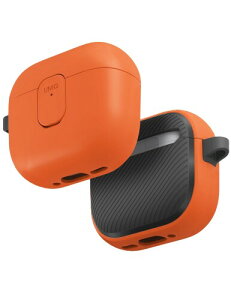 UNIQ AirPods 4 ���b�N �P�[�X �Ռ� �z�� �ی� �J���r�i�t�� Clyde (�{���g�I�����W/�`���R�[��, AirPods 4)