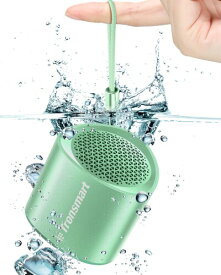 Tronsmart Bluetoothスピーカー IPX7 防水, 小型 T-W-S ブルートゥース ワイヤレス ステレオサウンド, 携帯 お風呂 アウトドアキャンプ (グリーン)