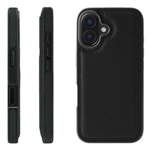 HANATORA for iPhone 16 �P�[�X �{�v �ϏՌ� �o���p�[�^ �X�}�z�P�[�X �X�}�z ���ʖ{�v �V�������N���U�[ �M�t�g �u���b�N WPG-16-Black