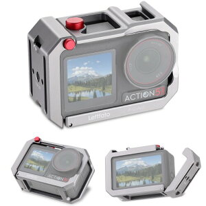 Leftfoto ���y�ʃ��^���P�[�W DJI Osmo Action 5 pro Action 4 3�p ���S�ی�t���[�����O�P�[�X ���g�u���O �r�f�I�B�e�p