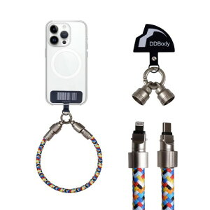 (DDBody) �X�}�z�X�g���b�v �X�g���b�v�P�[�u�� iPhone�Ή��[�d�P�[�u���{Type C �g�уX�g���b�v �X�}�z�V�����_�[ ��� �΂ߊ|�� 60W�}���[�d �z���_�[2���t�� 2Way (120cm, ���C���{�[)