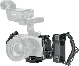 TILTA フルカメラケージ ソニーFX3 FX30対応 HDMIケーブルクランプ付き 左側アドバンストパワーハンドルとマルチマウントポイント カメラプロテクトリグ 軽量キット ブラック TA-T13-B-B
