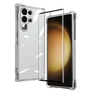 Ή Samsung Galaxy S23 Ultra 5G P[X NA P[X Galaxy S23 Ultra 5G Jo[ TPU یP[X Jo[w + GalaxyS23 Ultra 5G KXtB Galaxy S23Ultra 5G tB {Ɏq tB GalaxyS23Ult