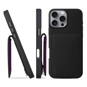 HANATORA for iPhone 16ProMax �P�[�X �o���p�[�^ �{�v �X�}�z�P�[�X �X�}�z �J�[�h�|�P�b�g �X�^���h �V�����_�[�X�g���b�v �t�� �V�������N�J�[�t���U�[ �u���b�N SCPG-16ProMax-Black �M�t�g �a����