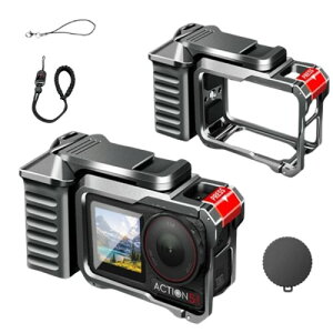 DJI ACTION 5 Pro/ACTION 4/ACTION 3 �Ή� �J�����P�[�W �L�b�g �A���~�j�E�������� �O���b�v�z���_�[ �V���b�^�[�{�^���t,�����Y�L���b�v �����h�~�p�X�g���b�v �t��