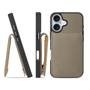 HANATORA for iPhone 16 �P�[�X �o���p�[�^ �{�v �X�}�z�P�[�X �X�}�z �J�[�h�|�P�b�g �X�^���h �V�����_�[�X�g���b�v �t�� �V�������N�J�[�t���U�[ �O���[�W�� SCPG-16-Grege �M�t�g �a���� ����
