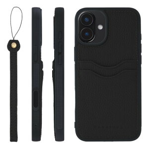 HANATORA for iPhone 16Plus �P�[�X �{�v �ϏՌ� �o���p�[�^ �X�}�z�P�[�X �X�}�z �X�g���b�v �t�� �V�������N���U�[ �M�t�g �u���b�N CPGGZ-16Plus-Black