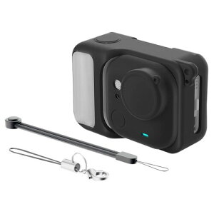 for Insta360 GO Ultra �P�[�X �V���R�[�� �ی�J�o�[ Insta360 GO Ultra �Ή��S�ʕی�J�o�[ �V���R�� �ϏՌ� �����h�~ ���� �E���ȒP �y�� �L�Y�h�~ �h�k �h�o �S�ʕی�^ �J�o�[ �i�u���b�N�j