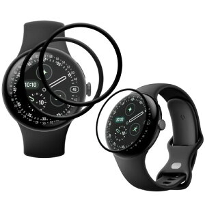 �Ή� Google Pixel Watch 4 45mm �t�B���� �O�[�O�� �s�N�Z���E�H�b�` 4 4 5mm �ی�t�B���� PET������ �t���ی� �Y�f�@�� 3D�Ȗ� �S�ʕی� �������� �L�Y�C���@�\ �����ߗ� �w��h�~ �C�A�[�� SNK3-P