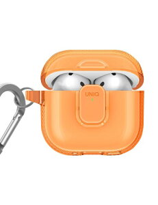 AirPods 4 / AirPods Pro 3 �J�� ���b�N �@�\�t�� �N���A�P�[�X �Ռ� �z�� �ی� �J���r�i�t�� GLASE PRO (�I�����W, AirPods 4)