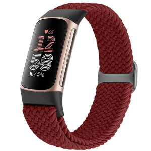(Bcuckood) �҂ݍ��ݘr���v�o���h Fitbit Charge 6/Fitbit Charge 5�Ή� ���f�B�[�X �����Y ���߉\�ȃ\�����[�v �L�k���i�C�����҂� �����p���X�g�o���h Fitbit Charge 6/Fitbit Charge 5�p