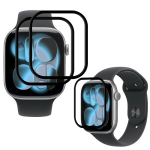 �Ή� Apple Watch series 11�i2025�j/ 10�i2024�j42mm �t�B���� �A�b�v���E�H�b�` 11 / 10 �ی�t�B���� PET������ �t���ی�t�B���� �Y�f�@�� 3D�Ȗ� �S�ʕی� �������� �L�Y�C���@�\ �����ߗ� �w��h