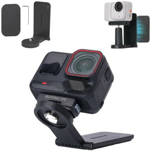 OSMO 360 �}�O�l�b�g���}�E���g�X�^���h 1/4�l�W�t�� ���@�\���C�}�E���g �u���P�b�g 360°�p�x�����\ �n���h�� �f�X�N�g�b�v�X�^���h Insta360 GO Ultra DJI OSMO 360�p�J�����A�N�Z�T���[Vlog��