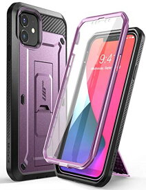 SUPCASE iPhone 12 mini ケース 5.4インチ 2020 新しいカバー 液晶保護フィルム と腰かけクリップ付き スタンド内臓 米国軍事規格取得 三重保護 傷防止 耐衝撃 UBProシリーズ 紫