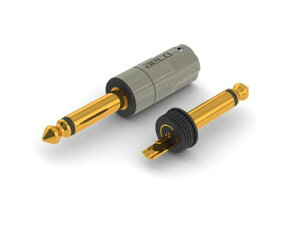 aeco TRS Plug 6.3mm Mono AT6-1221G, 1pcs/1set, Gold Plating, Vacuum bag