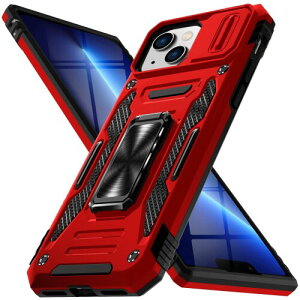 mneudedu �Ή� iPhone 13 mini �p�� �P�[�X �����O �ϏՌ� �ԍڃz���_�[�Ή� �J�����ی� ���h�~ �ČRMIL�K�i �g�уJ�o�[ ����~�� �w��h�~ ��� �^���h �^�t�E�A�[�}�[ ������� TPU+PC�ގ� �� 111