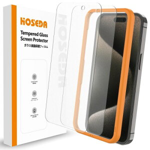 HOSEDA KXtB iPhone 15 Pro Max p TT KXtیtB Q[ɍœK/˖h~/wh~ i6.7C` ACtH15 Pro Max pj