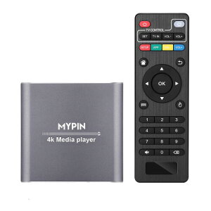 MYPIN Rt4KfBAv[[A8TB HDD/USBhCu/TFJ[h/H.265 MP4 PPT MKV AVIΉ HDMI/AV/o͂USB}EX/L[{[h-HDMIő7.1TEhΉ (O[)