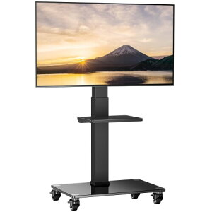 Perlegear �e���r�X�^���h �L���X�^�[�t�� �Ǌ� tv�X�^���h �n�C�^�C�v �ړ��� tv stand �e���r�� �Ǌ|�� 37-75�C���`�Ή� VESA/��200~600mm/�c100�`400mm �ω׏d40kg 6�i�ڍ������� ���E±35�x��U��