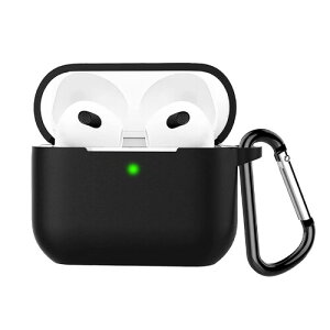 YAODLE AirPods 3 �P�[�X �Ή� �G�A�[�|�b�Y ��3���� Airpods 3 ��p�J�o�[ �V���R���f�� ���C�����X�[�d�\ �L�Y�≘��h�~ �w��ɋ��� �t�b�N�t�� �O�ʂ�LED���B��Ȃ� �n�C�u���b�h�J�o�[(Air