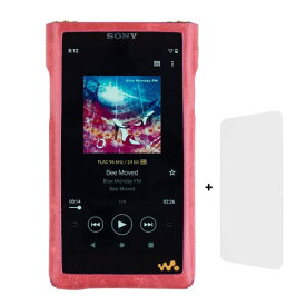 MITER ケース Sony ソニー NW-WM1AM2 / NW-WM1ZM2 Walkman 用の手作りイタリアプエブロレザーケースカバー Case Cover + スクリーンプロテクター for WM1AM2 WM1ZM2 (Bordo Red)