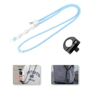 (BaraRose) �J�����X�g���b�v DJI Osmo Pocket 3/Action 5 Pro/4/3�EINSTA360 X4/X3/X2�EGO3/GO3S�EGopro �V���[�Y�EAce Pro �V���[�Y�p �X�|�[�c�J�����l�b�N�X�g���b�v 71-123cm ���ߒ��� ���S�R�[�h�t�������h