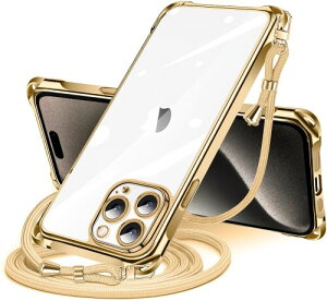 NISIILNG iPhone 15 Pro �p �P�[�X �N���A �V�����_�[ iPhone15pro �X�}�z�P�[�X �A�C�t�H��15Pro �J�o�[ ���|�� �΂߂��� ��|���P�[�X ���� ���^ �y�� �ϏՌ� TPU �X�g���b�v�t�� �R�t�� �΂߂��� �D