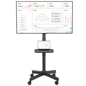 NearHub �e���r�X�^���h ���j�^�[�X�^���h �e���r�J�[�g tv stand �L���X�^�[�t�� �É�/���b�N�@�\ �ړ��� 23-60�^�Ή� VESA�K�i ��^�e���r�ɑΉ� ����/�p�x�����\ �P�[�u���Ǘ� ���O����