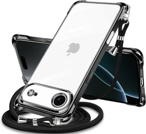 NISIILNG iPhone Air �p �P�[�X �N���A �V�����_�[ iPhone air �X�}�z�P�[�X �A�C�t�H��Air �J�o�[ ���|�� �΂߂��� ��|���P�[�X ���� ���^ �y�� �ϏՌ� TPU �X�g���b�v�t�� �R�t�� �΂߂��� �D��X