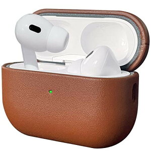amesobaTM Egg Leather Case for AirPods Pro2 ��2����p �{�v ���U�[�P�[�X �ϏՌ� �ی�P�[�X (Brown)