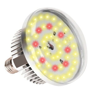 GREENGROWING電球植物育成ライト E26 水耕栽培 30W育成ライト 植物 led フルスペクトル 660nm赤色光 植物栽培用ledライト 室内観葉植物の日照不足を解消 播種 開花 結実などのすべての成長段階