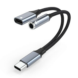 TRkin Type CCzϊA_v^[2 in 1 Type-C to 3.5 mmi3ɂ4ɂɑΉj2{̃P[úAi-Pad Pro 2021/2020/2018/X 2/A 2/Galaxy S 21/S 20/S 10 note 10Ȃǂ̃CzWbN̂ȂType-C|[gfoCX