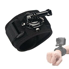 カメラリストストラップマウント 調節可能な自転車アームストラップブラケット アウトドアスポーツカメラ用 ユニバーサル360度回転リストストラップ GoproアクセサリーHero 9/8/7/6/5/4に対