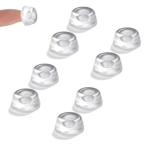 Phyxiul 戸当たりクッション 8枚入 ゴム足 大 円形径 22mm × 高さ 10mm クッション 衝撃音 キズ防止 すべり止め用 (透明)