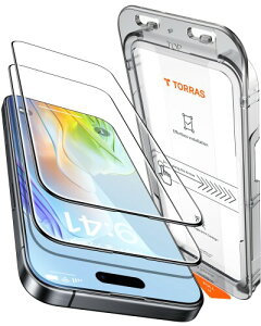 TORRAS iPhone 16 Pro p KXtB Sʕی uČRKiEX܂őSʕیvwh~ ɍ׍ 9Hz V^gt \tȒP 炳 2Zbg 2024 6.3C` Ȃ A