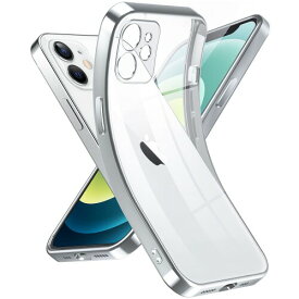 Supdeal クリスタル クリアな透明電話ケース対応iPhone 12，(カメラレンズ保護)(シリコン高精細透明)(黄変しない)(極薄でソフトな素肌感覚)(耐衝撃)アイフォン 12スマホカバー衝突防止エアバ