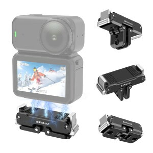 PULUZ DJI Osmo Nano/Action 6�p�}�O�l�b�g���N�C�b�N�����[�X�}�E���g CNC�A���~�� �܂肽���ݎ� 1/4�l�W�t �I�X�� nano�p���C�}�E���g�x�[�X DJI Osmo Action 6�p�}�O�l�b�g�x�[�X Osmo Nano�p���C�A�_