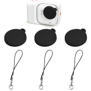 ADOFUN For Insta360 GO Ultra��p �����Y�L���b�v 3�Z�b�g ���h�~ ����h�~ ����\ �y�� ���t���ȒP �ϏՌ� �����Y�L���b�v �����Y �p �ی�J�o�[ �X�g���b�v�t�� (�u���b�N)