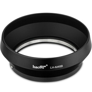 Haoge LH-M48B ���^�������Y�t�[�h�V�F�[�h �I�����p�X M.ZUIKO Digital 17mm F1.8 17 1.8�����Y�p LH-48B�u���b�N�����p