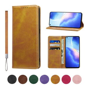 OPPO Reno 5A ケース 手帳型 高質PUレザー OPPO Reno 5A カバー 耐衝撃 Reno 5A ケース オッポ Reno 5A ケース 手帳 内蔵マグネット開閉式 ベルトなし スマホケース おしゃれ カードポケット スタンド
