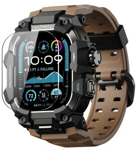 ULTIMAL �ɑΉ� Apple Watch Ultra 3/Ultra 2/Ultra�i49mm�j�p �o���h��̌^�ی�P�[�X �����K���X�t�B�����t�� TPU �ϏՌ� ���ϋv �ȒP���� �ʋC�� �A�E�g�h�A/�X�|�[�c���� �R�[�q�[�F