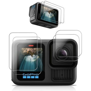 2+2+2���Z�b�g For GoPro HERO 13 �ی�t�B���������t�B�����ɍœK GoPro HERO 13 �K���X�����t�B���� (���ʕی�t�B���� 2 �� + �����ȉ�ʕی�t�B���� 2 �� + �����Y�ی�t�B���� 2 ��) ���S�z��