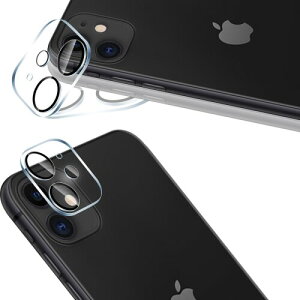 用 iPhone 11 / iPhone 12 mini カメラフィルム ケース 2枚 用 アイフォン11 / アイフォン12ミニス カメラ保護フィルム カバー 用 いphone 11 レンズ保護フィルム ケース 硬度9H 全面保護 耐衝撃 飛散